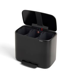 Brabantia Bo pedaalemmer 3x11 ltr - mat zwart