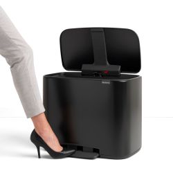 Brabantia Bo pedaalemmer 3x11 ltr - mat zwart