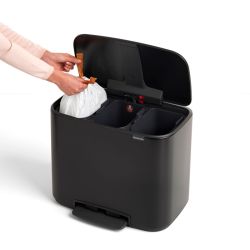 Brabantia Bo pedaalemmer 3x11 ltr - mat zwart
