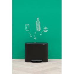 Brabantia Bo pedaalemmer 3x11 ltr - mat zwart