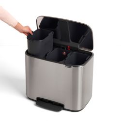 Brabantia Bo pedaalemmer 3x11 ltr - mat RVS FFP
