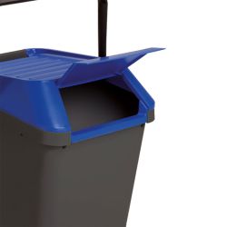 Stapelbare afvalbak Easymax 35 ltr grijs - blauw