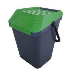 Stapelbare afvalbak Easymax 45 ltr grijs - groen