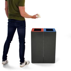 Modulaire afvalscheidingsunit 60 ltr - donkergrijs