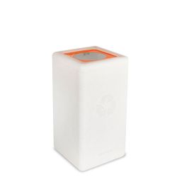 BrickBin cirulaire afvalbak Plastic 65 ltr - wit/oranje