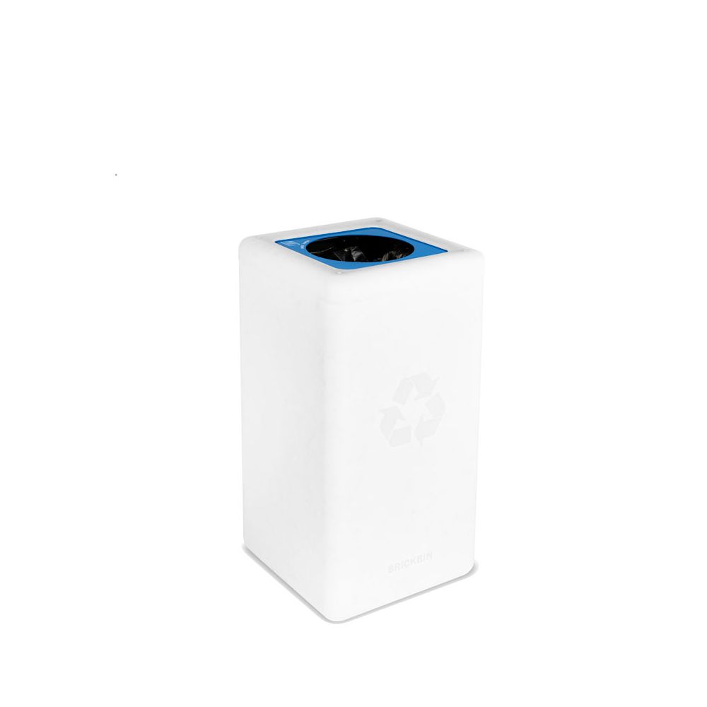 BrickBin cirulaire afvalbak Paper 65 ltr - wit/blauw