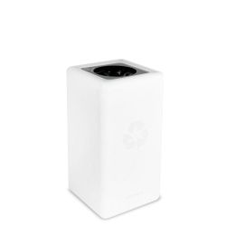 BrickBin cirulaire afvalbak Waste 65 ltr - wit/grijs