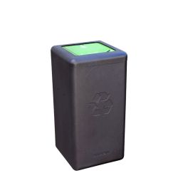 BrickBin circulaire afvalbak Organic 65 ltr - zwart/groen