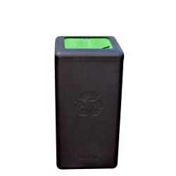 BrickBin circulaire afvalbak Organic 65 ltr - zwart/groen