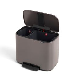 Brabantia Bo pedaalemmer 11+23 ltr - platinum