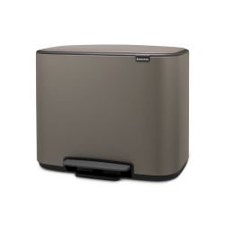 Brabantia Bo pedaalemmer 11+23 ltr - platinum