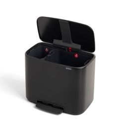 Brabantia Bo pedaalemmer 11+23 ltr - mat zwart