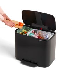 Brabantia Bo pedaalemmer 11+23 ltr - mat zwart