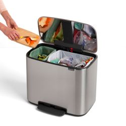Brabantia Bo pedaalemmer 11+23 ltr - mat RVS FFP