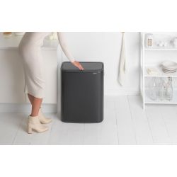 Brabantia Bo Touch Bin 2x30 ltr - mat zwart