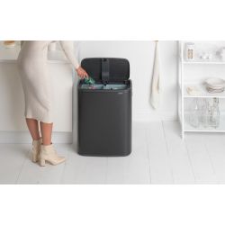 Brabantia Bo Touch Bin 2x30 ltr - mat zwart