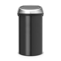 Brabantia Touch Bin 60 ltr - mat zwart/mat RVS