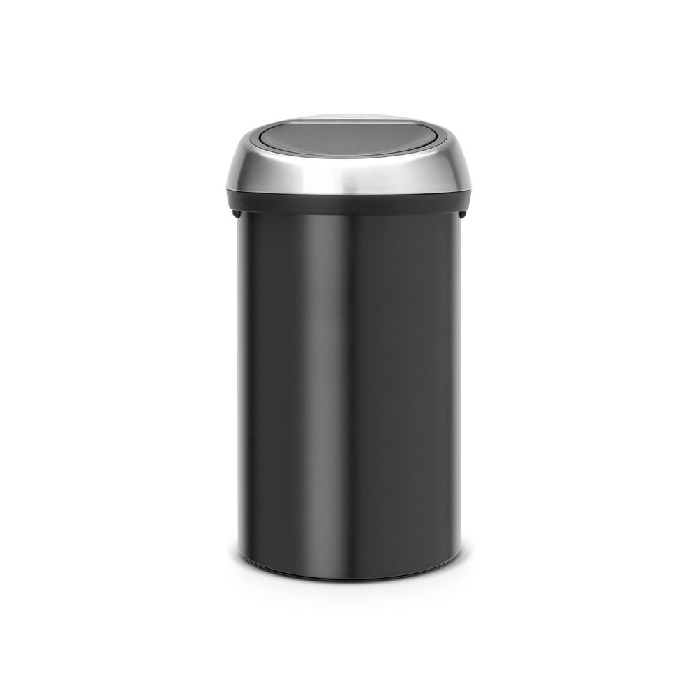 Brabantia Touch Bin 60 ltr - mat zwart/mat RVS