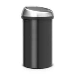 Brabantia Touch Bin 60 ltr - mat zwart/mat RVS