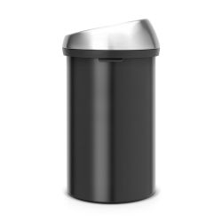 Brabantia Touch Bin 60 ltr - mat zwart/mat RVS
