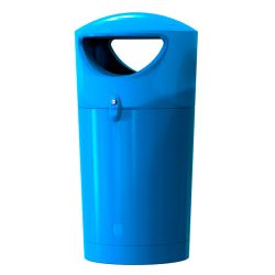 Afvalbak Metro Hooded 100 ltr - blauw