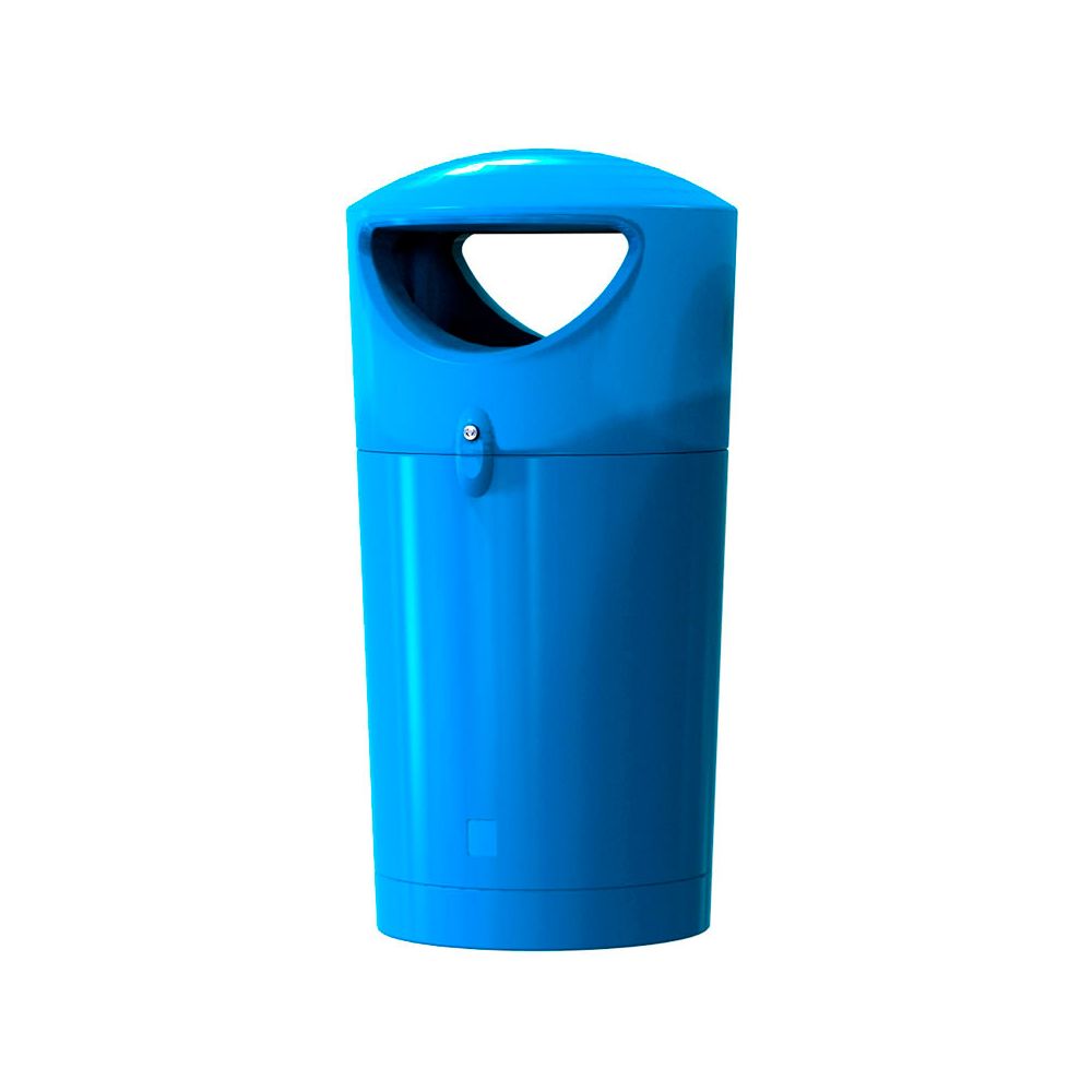 Afvalbak Metro Hooded 100 ltr - blauw