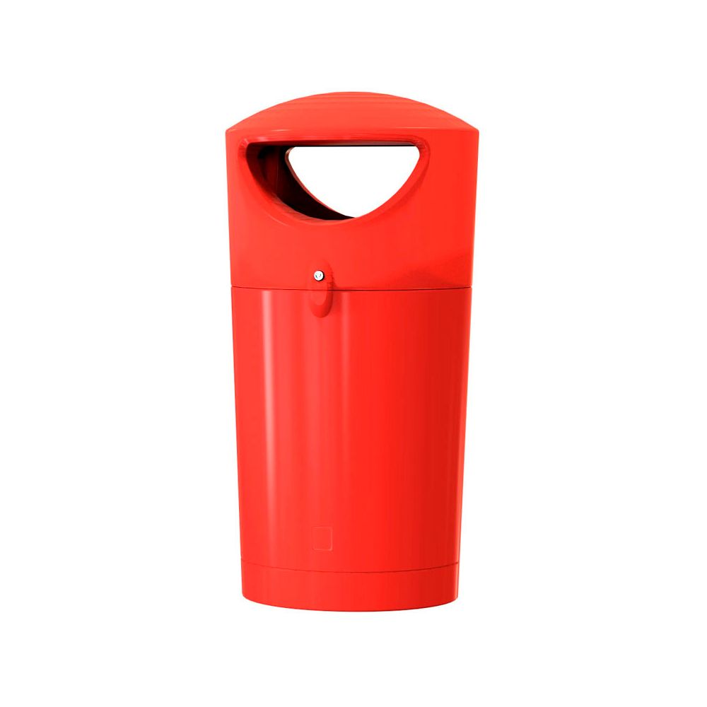 Afvalbak Metro Hooded 100 ltr - rood