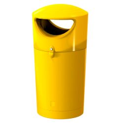 Afvalbak Metro Hooded 100 ltr - geel