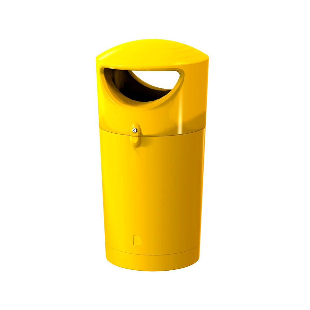 Afvalbak Metro Hooded 100 ltr - geel
