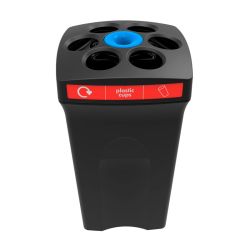 Bekerbak EnvirocupXL plastic cups zwart - rood