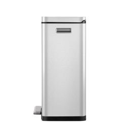 EKO X-Cube recycling pedaalemmer 20+20 ltr - mat RVS