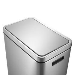 EKO X-Cube recycling pedaalemmer 20+20 ltr - mat RVS