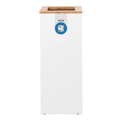 Lune afvalinzamelingsunit Paxa Medium 34 ltr - wit/bamboe/blauw