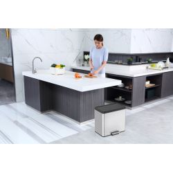 EKO Essential Recycler pedaalemmer 20+9 ltr - mat RVS
