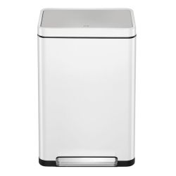 EKO X-Cube pedaalemmer 45 ltr - wit/mat RVS