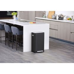 EKO X-Cube pedaalemmer 30 ltr - zwart/mat RVS