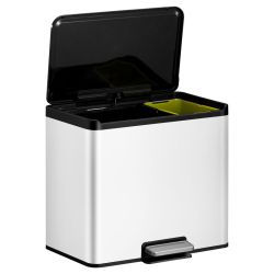 EKO Essential Recycler pedaalemmer 20+9 ltr - wit