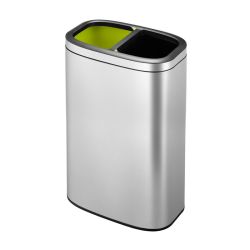 EKO OLI-Cube Open Top Bin 20+20 ltr - mat RVS