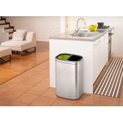 EKO OLI-Cube Open Top Bin 20+20 ltr - mat RVS