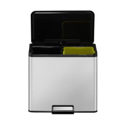 EKO Essential Recycler pedaalemmer 15+15 ltr - mat RVS