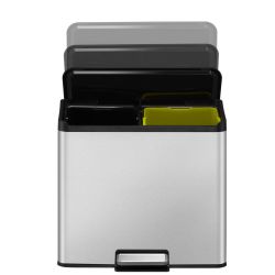 EKO Essential Recycler pedaalemmer 15+15 ltr - mat RVS