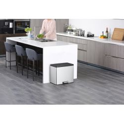 EKO Essential Recycler pedaalemmer 15+15 ltr - mat RVS