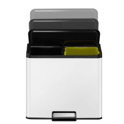 EKO Essential Recycler pedaalemmer 15+15 ltr - wit