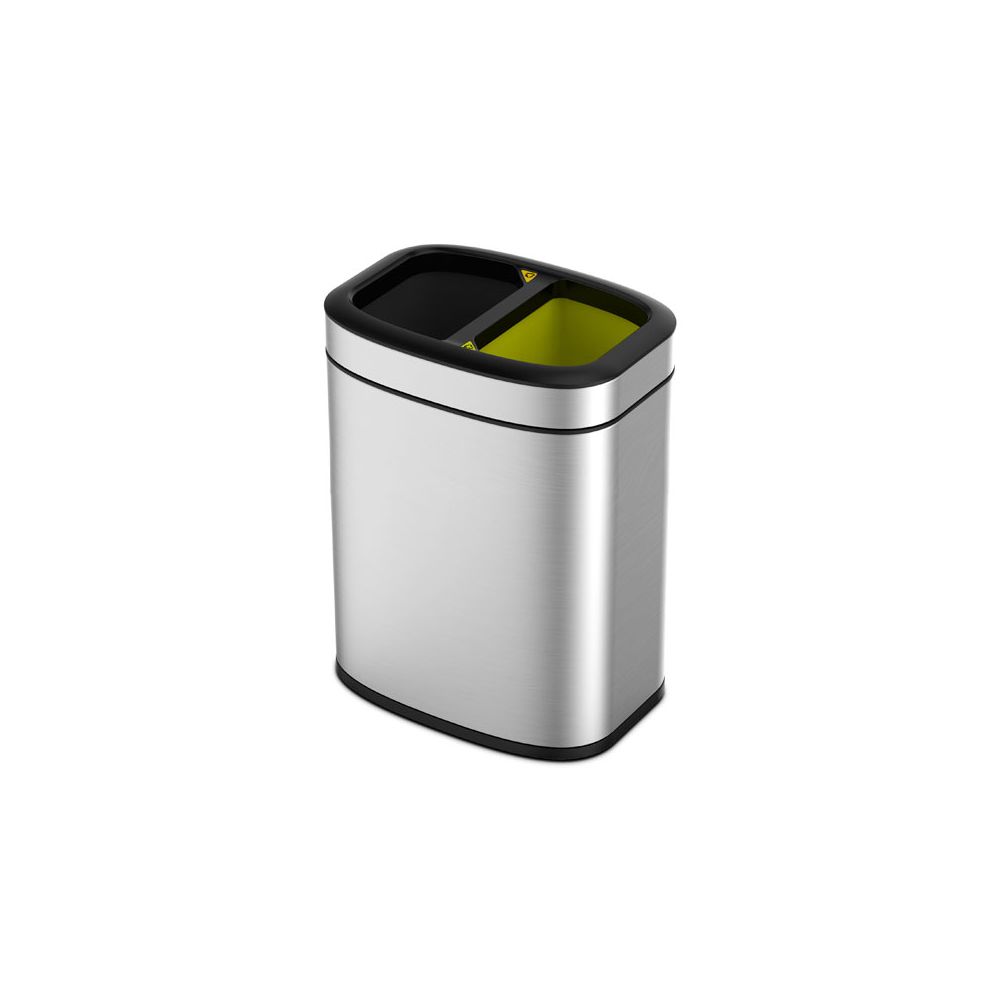 EKO afvalbak OLI-Cube Open Top Bin 10+10 ltr - mat RVS