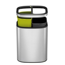 EKO afvalbak OLI-Cube Open Top Bin 10+10 ltr - mat RVS