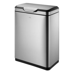 EKO afvalbak Touch Pro Bin 20+20 ltr - mat RVS