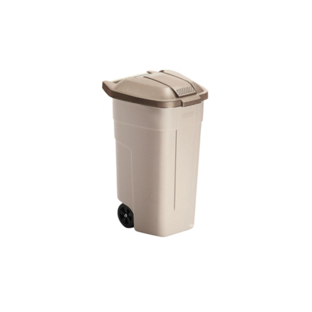Rubbermaid afvalbak voor buiten 100 ltr - grijs/beige