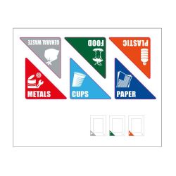 Recycling stickers RecycloFlex - Engelstalig