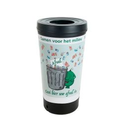 TRASHman grootvolume afvalbak 210ltr - zwart