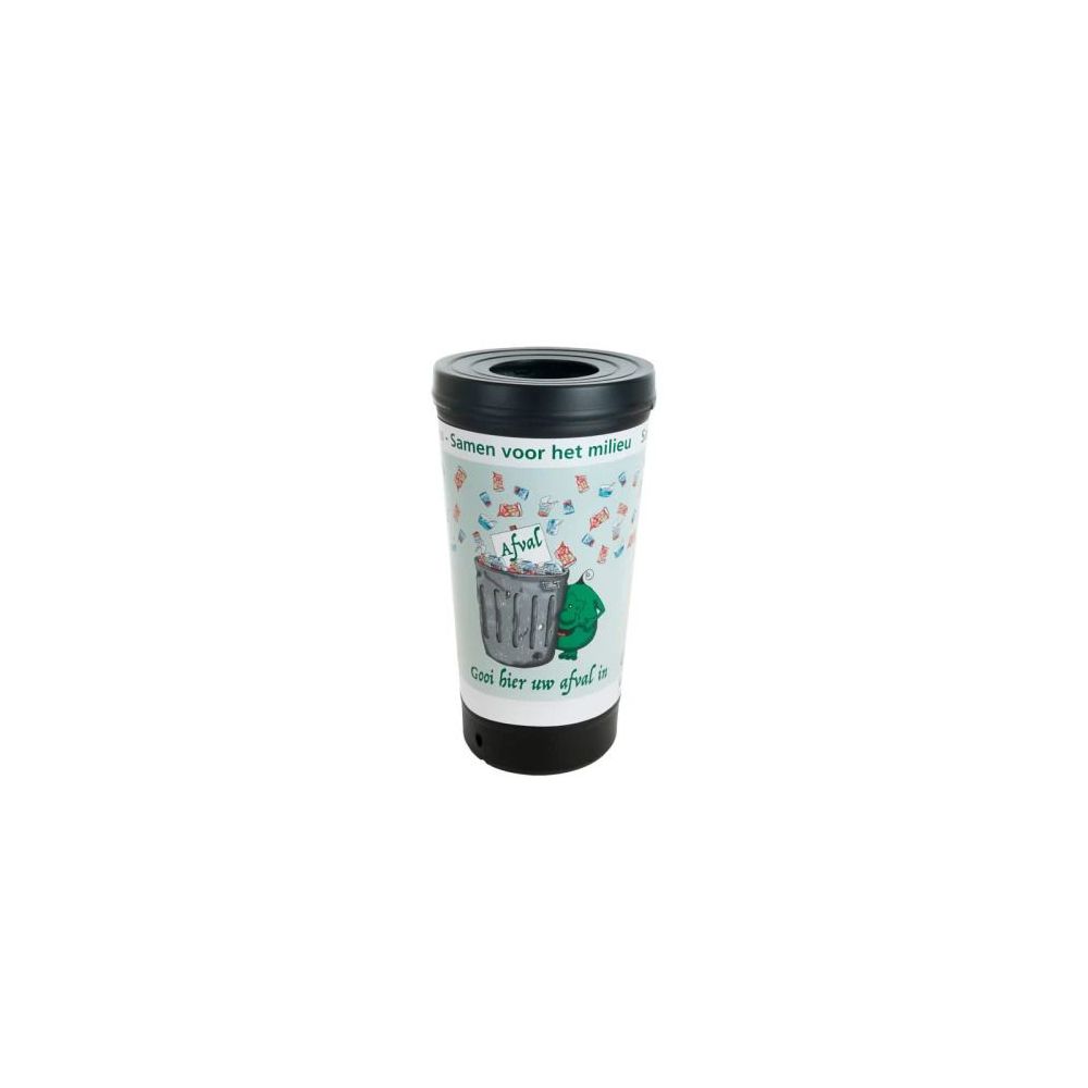 TRASHman grootvolume afvalbak 210ltr - zwart